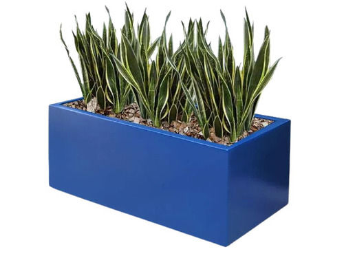 Blue 18 X 36 X 18 Inches Matt Finish Fibre Reinforced Polymers Pot For Gardening