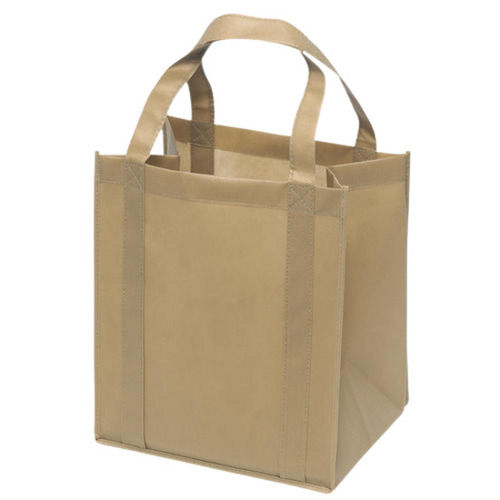 20 Inches Hand Length Handle Biodegradable Plain Non Woven Grocery Bag