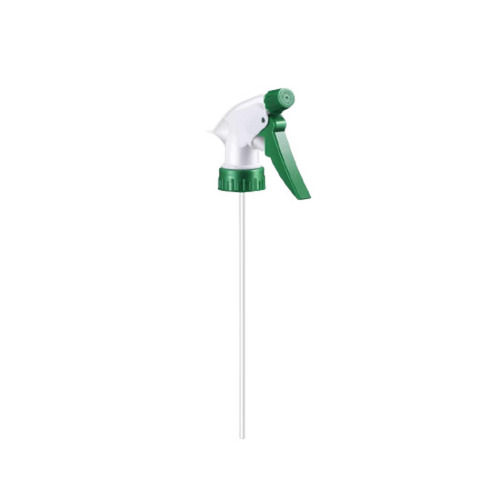 Green And White 28 Mm Neck Diameter Abs Plastic Trigger Sprayer With Screw Cap 