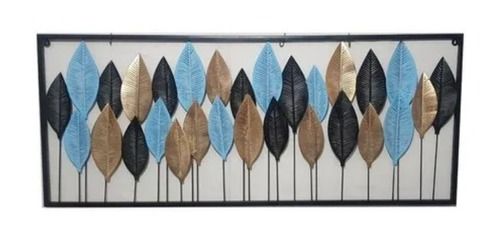 Multicolor 3 Kilogram 53X28 Inches Rectangular Handmade And Unique Leaf Design Home Decorative Wall Hangings 