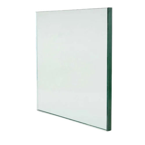 White 5 Mm Thick 25X25 Inches Square Shaped Transparent Toughened Glass