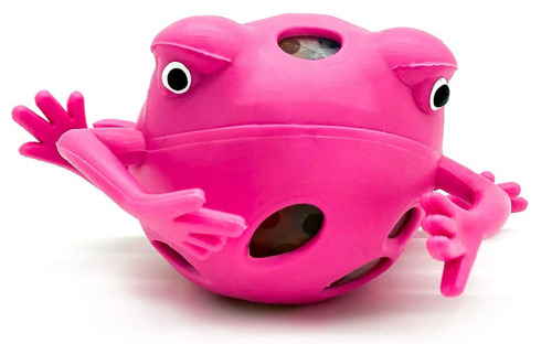 Frog Rubber Toy - Soft Rubber, 7 x 6 x 9 cm, Bright Green Color | Unique Plush Squid Design, Ideal for Kids Aged 3-4