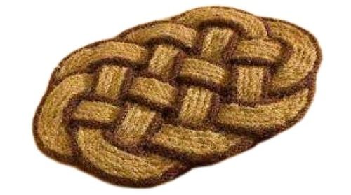 Eco-Friendly Handmade Oval Shape Brown Handwoven Coir Mattings