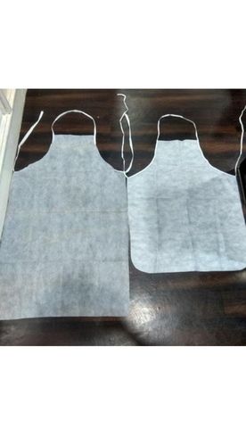 Free Size Unisex White Cotton Full Hospital Apron/ Unisex Half Hospital Apron