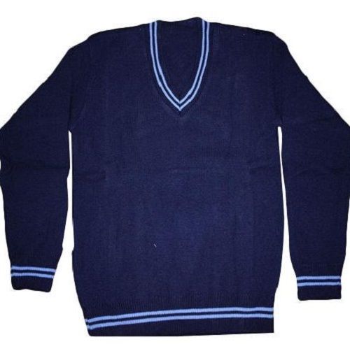 Plain V Neck Full Sleeve Woolen School Sweater Age Group: Above 7