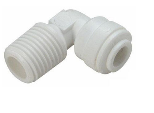 White 11.4 X 7.6 X 1.8 Cm 55 Shore Round Cold Drawn Varnished Pvc Plastic Elbow 