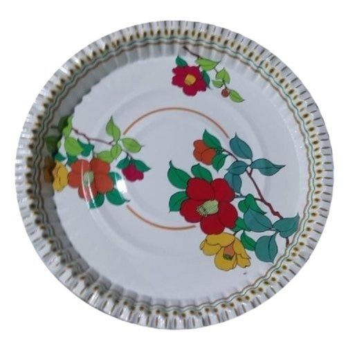 12 Inch Round Shape Printed White Disposable Dinner Paper Plate Lead Time: 10-15