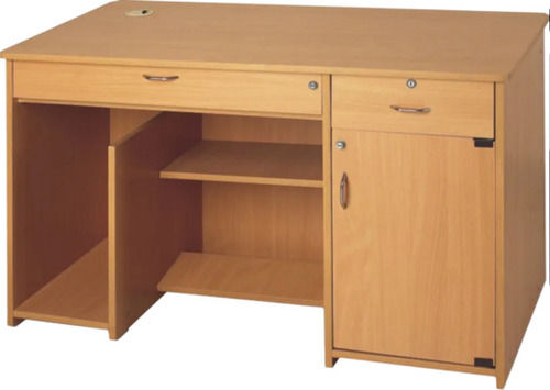 25X19 Inch 50 Kilogram Polished Finish Wooden Office Table With Three Drawer  Carpenter Assembly