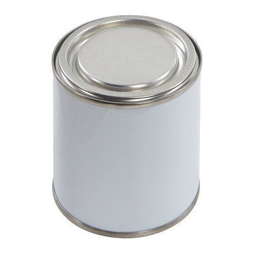 500 Gram Lightweight Silver Metal Round Tin Container