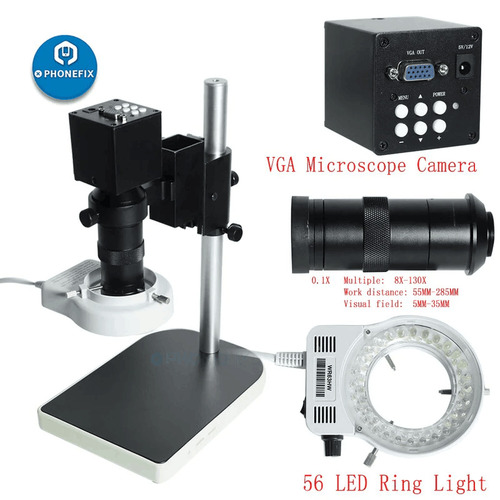 White Adjustable C-mount Digital Camera Lens Adapter For Phone Welding Repair 