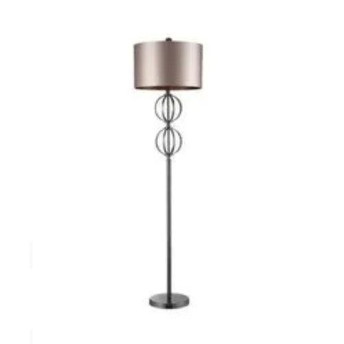 Grey Modern Style Round Head Electric Fluorescent Light Floor Mounted Lamp