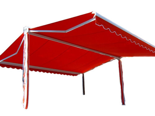 Paint Coated Aluminium Pole Double Layer Plain Polypropylene Outdoor Awning