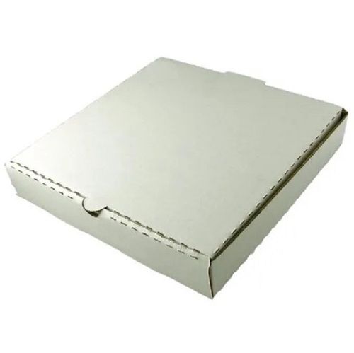 White Rectangular Size Plain Matte Finish Paper Pizza Box For Packing