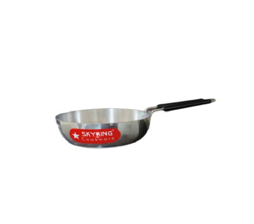 Sturdy Handles Polished Round Aluminium Fry Pan For Kitchen