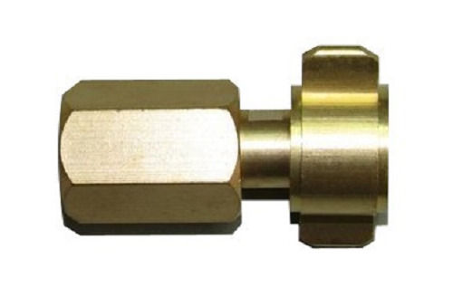 Golden 1.5 Inch 2 Mm Polished Finish Rust Proof Brass Hexagonal Coupling Nut 