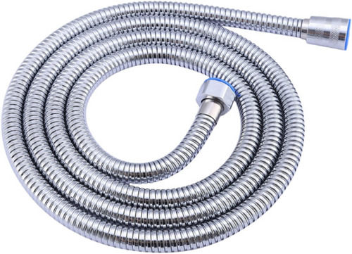 Silver 1.5 Meter X 1.9 Cm Wide Stainless Steel And Plastic Flexible Shower Hose