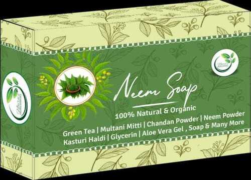 100% Natural & Organic Green Solid Neem Soap For Bathing