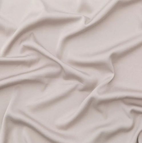 Cream Non Woven Plain Silk Crepe Fabric For Making Garments 