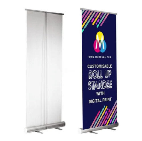 2.5 X 6 Feet 24 Voltage Aluminium And Fiber Printed Roll Up Standee For Outdoor