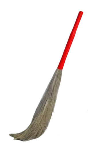 Red 4 Foot Long Pvc Plastic Handle Grass Broom Stick 