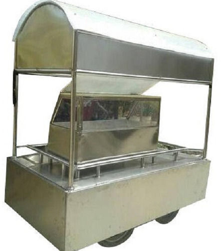 6 Feet 110 Kilogram Polished Finish Stainless Steel Body Golgappa Counter 