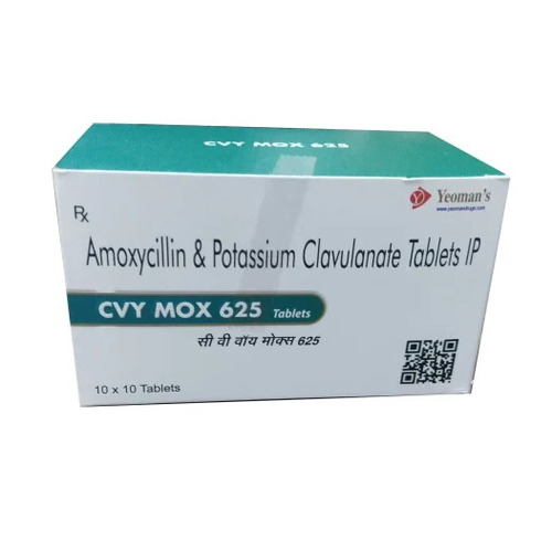 Cvy Mox 625 अमोक्सिसिलिन और पोटेशियम क्लैवुलनेट एंटीबायोटिक टैबलेट