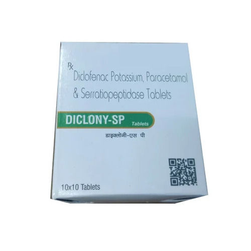 Diclony-SP Diclofenac Potassium, Paracetamol And Serratiopeptidase Tablet