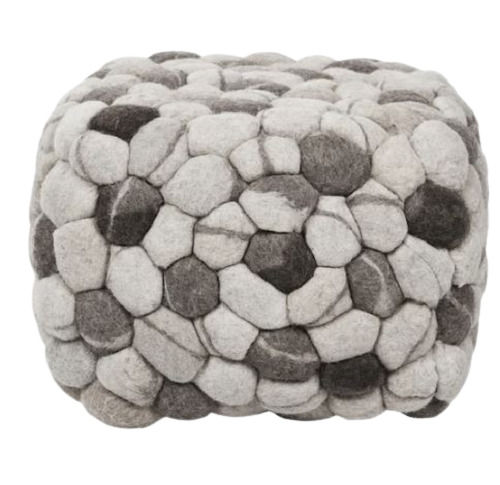 Indian Style Lightweight Round Plain Woolen One Piece Inflatable Puff Stool