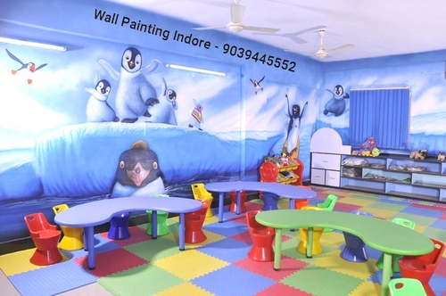 Without Frame School Wall Painting Service..