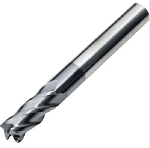 Silver 10.16X1.27X1.27 Cm Round Carbide End Mills For Making Shapes And Holes 