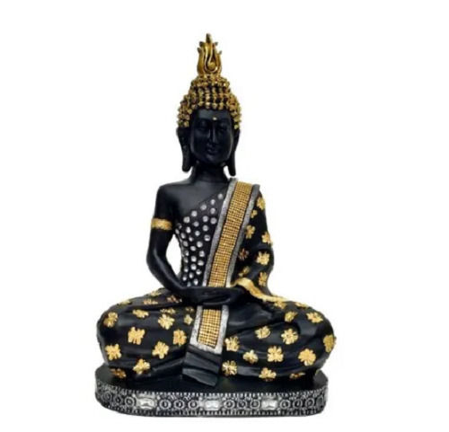 18 X 14 X 28 Cm Religious Gold Finishing Polyresin Buddha Statue