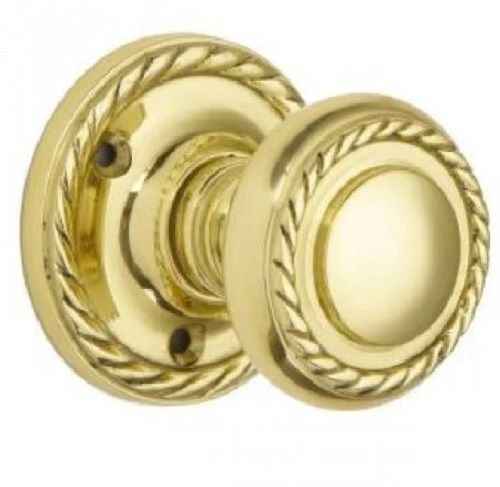 Golden 4 Inch Round Polished Rust Proof Brass Door Knob 