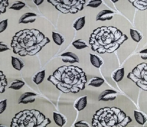 50 Meter Long 150-200 Gsm Wrinkle Resistant Flower Printed Polyester Curtain Fabric