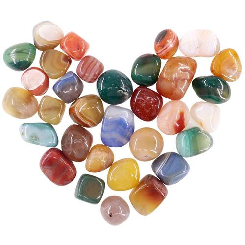 Colorful Pattern Polished Agate Stone Chips For Jewellery