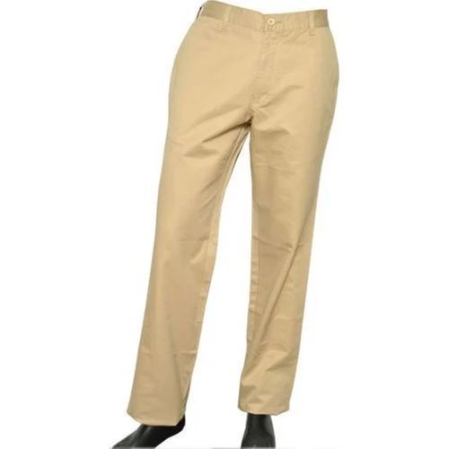 Plain Dyed Pattern Slim Fit Button Closure Four Pocket Polyester Mens Pants