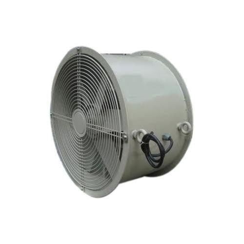 Grey Round Electric Low Noise Mild Steel Tube Axial Flow Fan