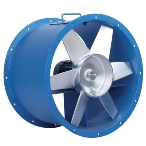 Blue Round Painted Surface Electric Duct Installation Cast Iron Axial Flow Fan