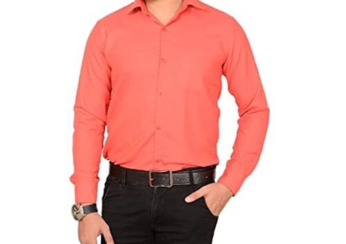 32 Inches Long Washable Plain Cotton Formal Full Sleeves Shirt For Men  Age Group: 18 Year Above