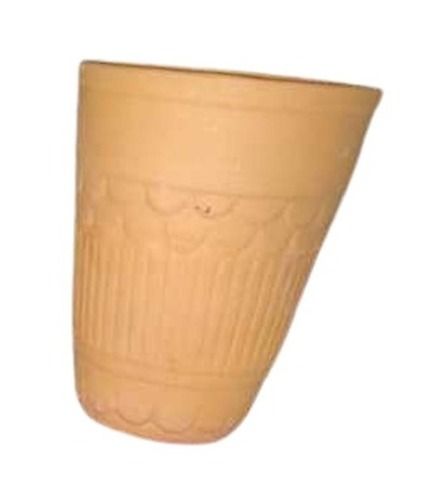 Brown 80 Ml Eco Friendly Cone Shaped Color Coated Clay Tea Glass