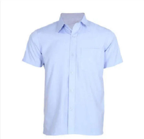 Formal Wear Button Closure Short Sleeve Cotton Plain Shirt For Mens  Age Group: Adult