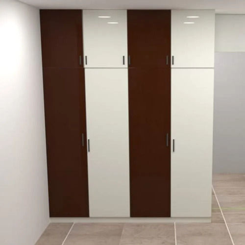 Glossy Finished Rectangular Modern Poly Vinyl Chloride Wardrobe