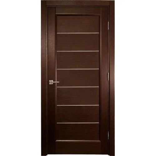 Satin Modern Design Membrane Wood Bathroom Door For Home