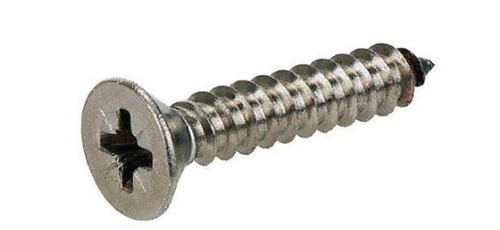 Stainless Steel Self Tapping Screw - 1.2 Inch Length, 3 Millimeter Width | Polished Finish, Corrosion Resistant, High Quality, Round Head
