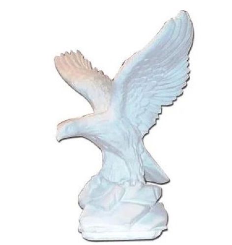 15 Inch Chrome Plated Painted Marble Modern Arts Eagle Statue For Home Decoration