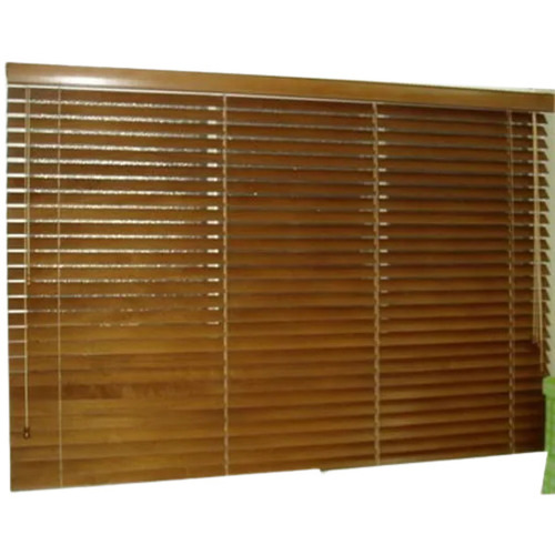 Brown 2 Mm Thick 6X4 Feet Waterproof Polished Plain Wooden Blind For Windows