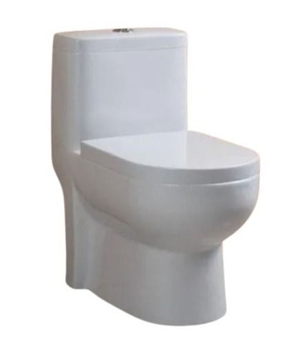 White 20X16 Inches Elongated Floor Mounted Glossy Ceramic Toilet Seat 