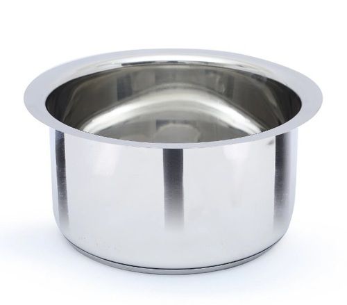 Silver 3 Liter Storage Round Polished Finished Stainless Steel Tope