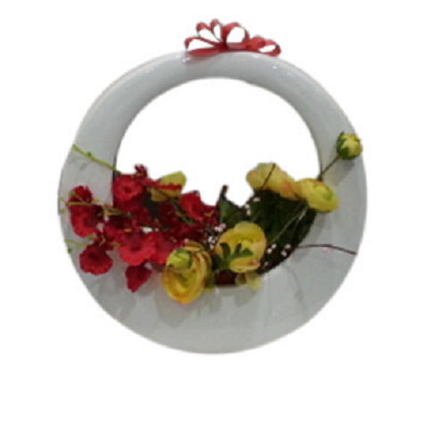 White 36 X 15 X 16 Mm Polished Fiber Hanging Planters