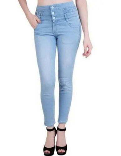 40 Inch Length Straight Regular Fit Plain Denim Jeans For Ladies Age Group: >16 Years