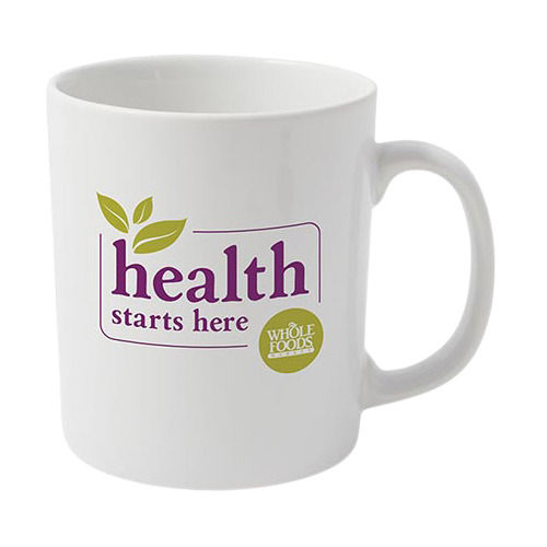 5 Inches Light Weight Polished Printed Ceramic Promotional Mug For Coffee And Tea